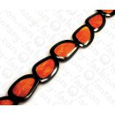 Resin Irregular Trapezoid with Orange Capiz Inlay 55mm