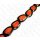 Harz Beads Irregular Trapezoid with Orange Capiz Inlay 55mm