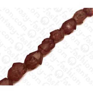Harz Beads Irregular Shape Burgundy 37x23mm