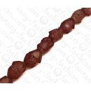 Harz Beads Irregular Shape Burgundy 37x23mm