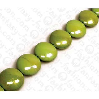 Harz Beads Ufo Opaque Mint Green 25mm