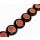 Harz Beads Ufo Opaque Black and Orange with Luanos Shell Inlay 35x9mm
