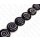 Harz Beads Ufo Opaque Black and Violet with Luanos Shell Inlay 35x9mm