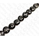 Harz Beads Ufo Transparent Black with Sliced Shells Inlay...