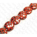 Resin Ufo Opaque Orange with Glass Inlay 27mm