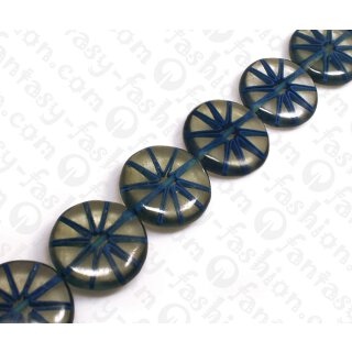 Resin Ufo Transparent Clear with Blue Fuel Filter Inlay 35mm