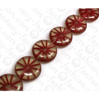 Resin Ufo Transparent Clear with Red Fuel Filter Inlay 35mm