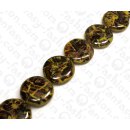 Resin Ufo Opaque Yellow with Alpaco Wood Inlay 35mm