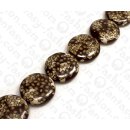 Harz Beads Ufo Opaque Black and White with Papaya Seeds...