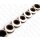 Harz Beads Ufo Opaque Black with White Stripes 32mm