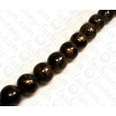 Resin Round Beads Black Textile Inlay 25mm