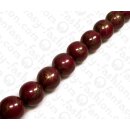 Resin Round Beads Purple Textile Inlay 25mm