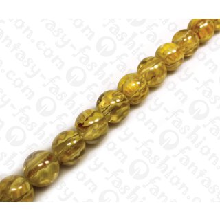 Harz Beads Round Beads Transparent Clear with Sliced Shells Inlay 21mm