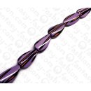 Harz Beads Irregular Teardrop Opaque Purple with Tan and...