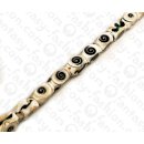 Resin Tube Faceted Green with Redlip Shell Inlay 20mm