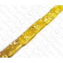 Resin Rectangle Transparent Yellow with Sliced Shells...