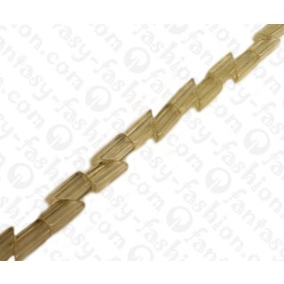 Harz Beads Rectangle Slanted Cut Transparent Clear 17x7mm