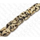 Resin Flat Square Opaque White with Sliced Shells Inlay...