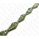 Resin Double Pyramid Opaque Mint Green with Sliced Shells...