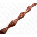 Resin Double Pyramid Opaque Pink with Sliced Shells Inlay...