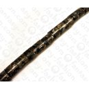 Resin Tube Opaque Black with Sliced Shells Inlay 21mm