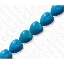 Resin Heart Opaque Blue 30x28mm