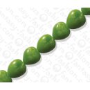 Harz Beads Heart Opaque Lime Green 30x28mm