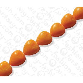 Harz Beads Heart Opaque Orange 30x28mm