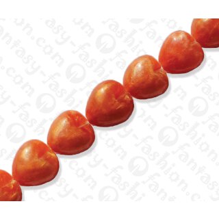 Harz Beads Heart Opaque Red 30x28mm