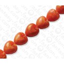 Resin Heart Opaque Red 30x28mm