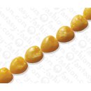 Resin Heart Opaque Yellow 30x28mm