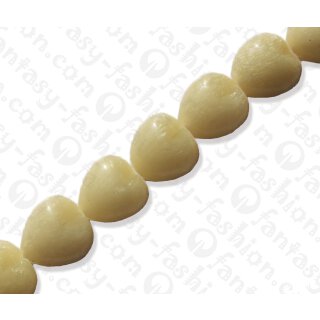 Harz Beads Heart Opaque White 30x28mm