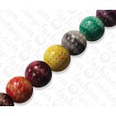 Resin Round Beads Transparent with Crochet Inlay 23mm (5)