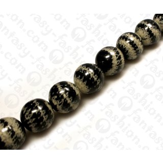 Harz Beads Round Beads Transparent with Crochet Inlay 23mm (6)