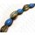 Harz Beads Oval Opaque Blue with Cowrie Shell Inlay 27x19mm