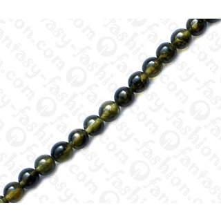 Resin Round Beads Transparent Green 9mm
