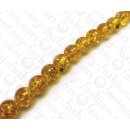 Resin Round Beads Transparent Yellow 14mm