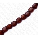 Harz Beads Irregular Round Transparent Red 15mm