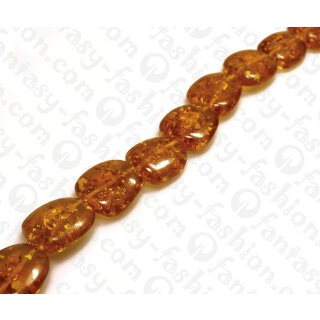 Harz Beads Irregular Round Transparent Amber 20mm