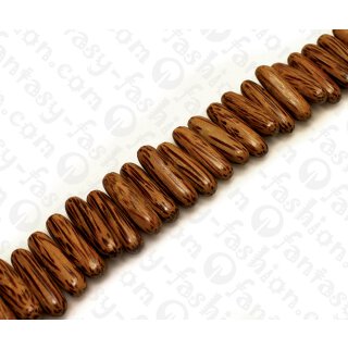 Wood beads Oval with Side Drill PalmWood beads 8x28mm / 50pcs.