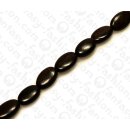 Wood beads Oval Black Kamagong 15x10mm / 26pcs.