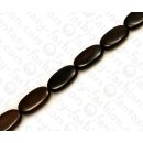 Wood beads Oval Black Kamagong 22x12mm / 18pcs.