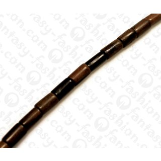 Wood beads Tube Tiger Kamagong 10x5mm / 40pcs.