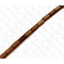 Wood beads Tube RoseWood beads 10x5mm / 40pcs.