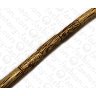 Wood beads Tube PalmWood beads 25x10mm / 16pcs.