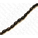 Wood beads Rounded Teardrop Black Kamagong 10mm / 40pcs.