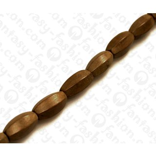 Wood beads Twisted Oval GreyWood beads 16x9mm / 25pcs.
