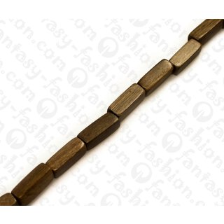 Wood beads Rectangle GreyWood beads 15x5mm / 26pcs.