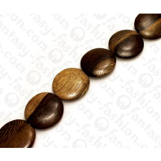 Wood beads Ufo Robles 28mm / 14pcs.