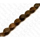 Wood beads Twisted GreyWood beads 15x11mm / 26pcs.